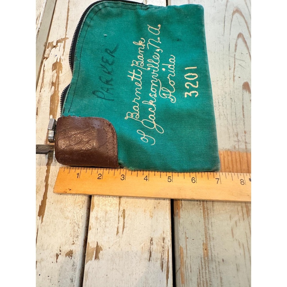 Vintage A Rifkin Co Wilkes Barre Arco Lock 7 Money Bank Deposit Bag w/ Key Works - Picture 6 of 7